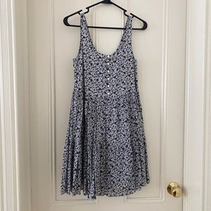 & Other Stories Blue Floral Mini Dress